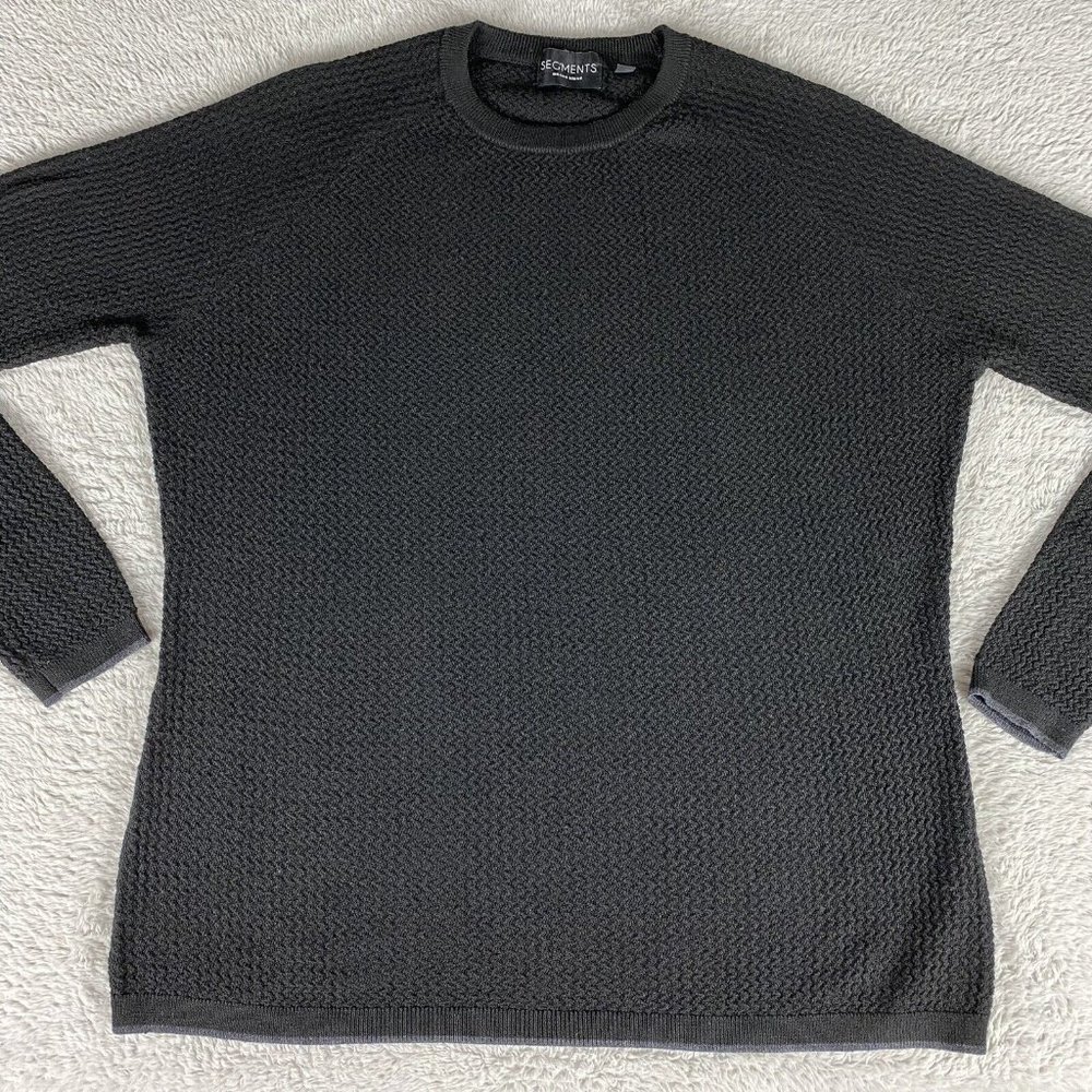 Segments Women's Top Sweater Merino Wool Blend Stretch Shirt,Black,New W/Tag